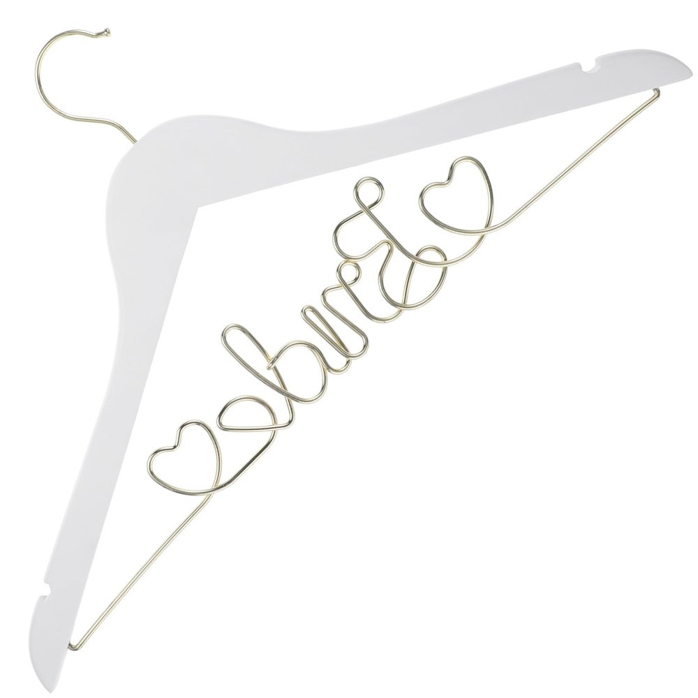 Garneck Bridal Hanger Wedding Hanger Nonslip s Wire s Bride Wedding Clothes Wood, Iron Dress Rack Bridegroom Clothing Bride for Dress