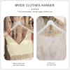 Garneck Bridal Hanger Wedding Hanger Nonslip s Wire s Bride Wedding Clothes Wood, Iron Dress Rack Bridegroom Clothing Bride for Dress view 3