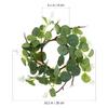 2Pcs Eucalyptus Wreath, 15x15cm Farmhouse Candle Holder Candle Ring Artificial Eucalyptus Garlands Small Spring Summer Wreath for Easter, Window, Home Decorations view 2