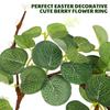 2Pcs Eucalyptus Wreath, 15x15cm Farmhouse Candle Holder Candle Ring Artificial Eucalyptus Garlands Small Spring Summer Wreath for Easter, Window, Home Decorations view 3