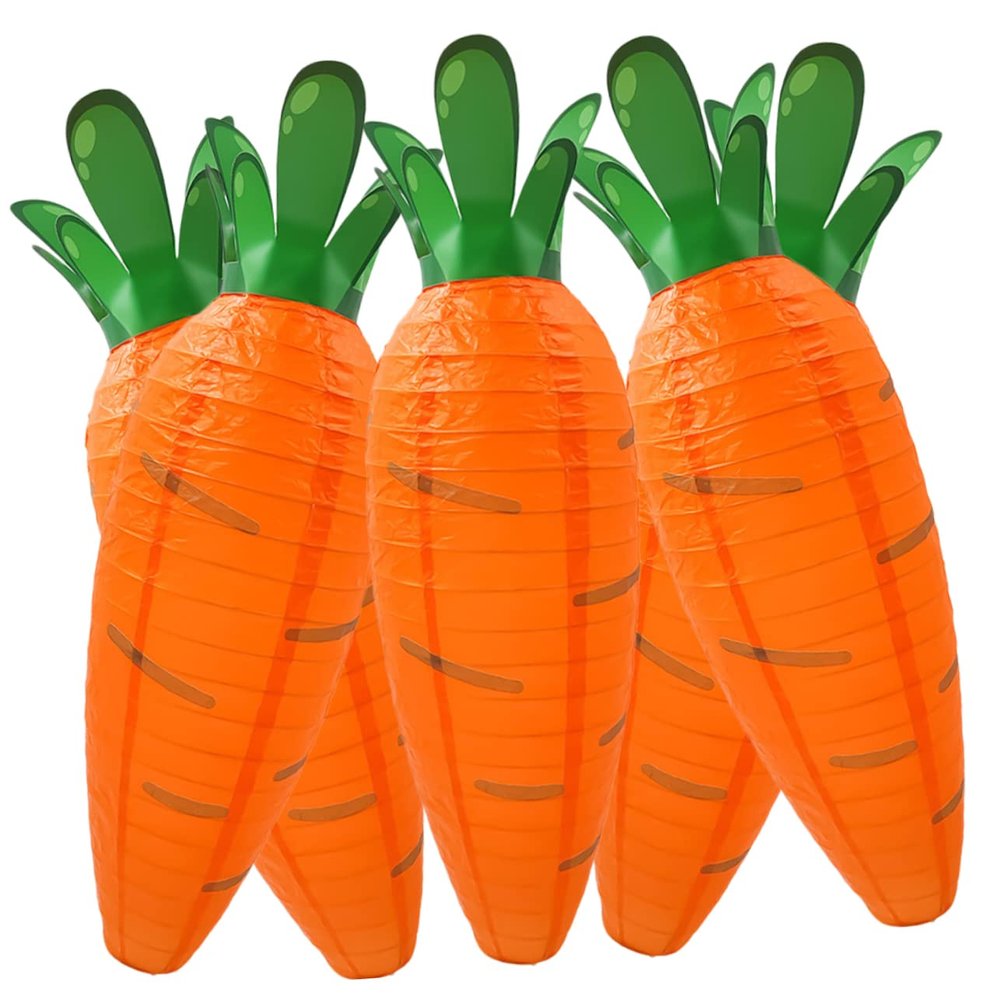 Hoement 5Pcs Carrot Shape Folding Easter Decorative Lanterns for Party Decorations for Spring Celebrations and Holiday Events