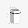 BONAD Kitchen Garbage Can 10L Smart Trash Can Induction Electric Living Room Bathroom Toilet Kitchen Creative Automatic Large Household Indoor Trash Can Wastebasket view 2