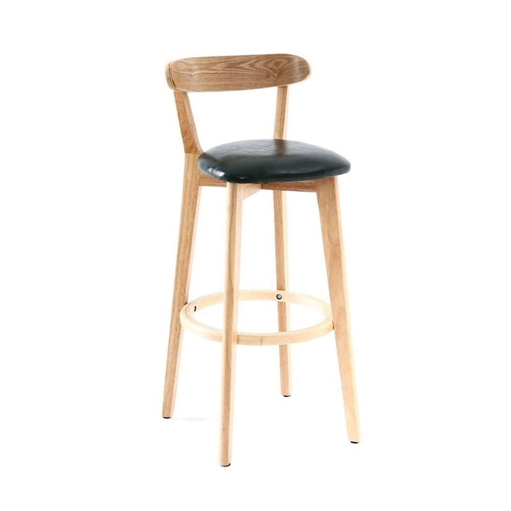 DYPASA Counter Stools Exquisite Wooden Bar Chair Modern Simple Back High Stool Front Desk Chair Restaurant Island Bench Bar Stools (Color : F)