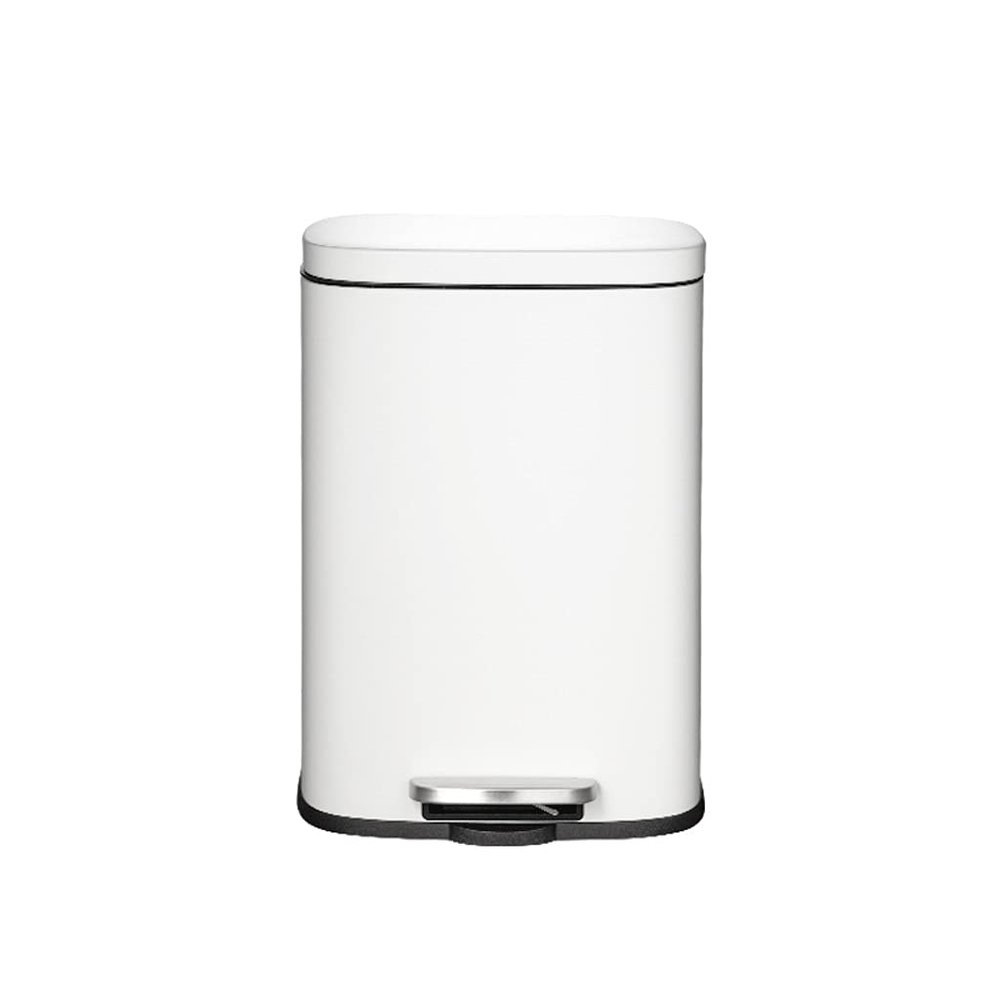 BONAD Kitchen Garbage Can Trash Can Stainless Steel Anti-Fingerprint Trash Can with Lid Foot-Operated Trash Can Kitchen Trash Can Wastebasket (Color : Gold, Size : 12L)