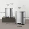 BONAD Kitchen Garbage Can Trash Can Stainless Steel Anti-Fingerprint Trash Can with Lid Foot-Operated Trash Can Kitchen Trash Can Wastebasket (Color : Gold, Size : 12L) view 2