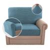 H.VERSAILTEX Multi-Pieces Chair Covers Stretch Couch Covers Form Fitted Seat and Back Cushions Covers (1 Seat Cover Plus 1 Back Cusion Cover, Bonus 2 Armrest Covers), Storm Blue view 1