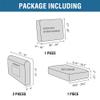 H.VERSAILTEX Multi-Pieces Chair Covers Stretch Couch Covers Form Fitted Seat and Back Cushions Covers (1 Seat Cover Plus 1 Back Cusion Cover, Bonus 2 Armrest Covers), Storm Blue view 2