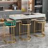 DYPASA Counter Stools 90cm Nordic Luxury High Stool Modern Simple Back Bar Chair Coffee Shop Bar Island Chair Bar Stools (Color : Black) view 2