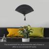 Cyrank Hand Fans for Women Foldable, Black Folding Hand Fan with Gift Box Silk Folding Fan with Bamboo Frames Cosplay Party Props Decoration Small Gift view 4