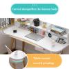 SUNESA PC Desk White Modern Minimalist Desk with Wood Leg Desktop PC Laptop Desk with Storage Rack Home Bedroom Furniture Dormitory Student Writing Desk Office Desks view 3