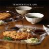 2Pcs Tempered Glass Divided Plates with 4 Compartments, Snacks Divided Plates for Adults (Size : 10") view 2