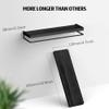 Meangood Floating Shelves Wall Mounted Set of 2, Wall Shelf with Towel Bar Rustic Wood Wall Storage Shelves for Bedroom,Living Room,Bathroom, Kitchen Black view 3