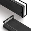 Meangood Floating Shelves Wall Mounted Set of 2, Wall Shelf with Towel Bar Rustic Wood Wall Storage Shelves for Bedroom,Living Room,Bathroom, Kitchen Black view 4