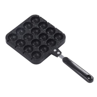 16 Holes Octopus Meatballs Pan, Takoyaki Pan, One Piece Aluminum Alloy Process Food Grade Takoyaki Baking Mold Tray for Home Kitchen