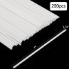 200Pcs 6 Inch White Paper Lollipop Sticks, Paper Sucker Sticks, Cake Pop Stick for Cake Toppers, Chocolate, Cookie, Rainbow Candy  view 2