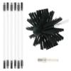 chimney sweep kit Chimney Brush Rod Kit , Dryer Duct Cleaning Kit, Lint Remover ,Synthetic Brush Head Vent Cleaning Kit Chimney Sweep Kit Includes 6/9/12/15 Flexible Rods ( Color : 6 Rods , Size : 410 view 1