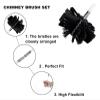 chimney sweep kit Chimney Brush Rod Kit , Dryer Duct Cleaning Kit, Lint Remover ,Synthetic Brush Head Vent Cleaning Kit Chimney Sweep Kit Includes 6/9/12/15 Flexible Rods ( Color : 6 Rods , Size : 410 view 4