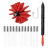 chimney sweep kit 30 FT Dryer Vent Cleaning Brush,Dryer Vent Cleaner Kit,Chimney Cleaning Brush Kit,Fireplace Chimney Brushes Kit,Dryer Duct Cleaning Kit,Use With Or Without A Power Drill ( Color : 12 view 1