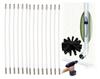 chimney sweep kit Dryer Vent/Duct Brush Cleaning Kit Chimney Cleaning Kit Lint Remover Working With Or Without Drill Includes 6/9/12/15 Flexible Rods + 1 Brush Head+ 1 M8 Thread ( Color : 15 Rods , Si view 1
