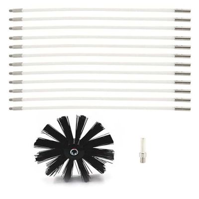 LIYUN Chimney Sweep kit Dryer Vent Cleaner Kit Fireplace Chimney Brush Dryer Vent Cleaning Kit Lint Remover Flexible Sweep Toolkit (Color : 12 Rods, Size : 610mm)