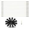 LIYUN Chimney Sweep kit Dryer Vent Cleaner Kit Fireplace Chimney Brush Dryer Vent Cleaning Kit Lint Remover Flexible Sweep Toolkit (Color : 12 Rods, Size : 610mm) view 1