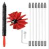 chimney sweep kit Chimney Cleaning Brush Kit, 30 Feet Dryer Vent Cleaner Kit,Flexible Lint Brush With Drill Attachment, Easy Cleaning, Synthetic Brush Head, Use With Or Without A Power Drill ( Color : view 1