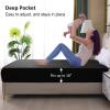 Waterproof Mattress Protector King Size, Fitted Sheet Style Breathable Mattress Cover with Deep Pocket Fits Up to 18'', Machine Washable Noiseless Bed Cover for Kids Adults Pets (Black, 76'' X 80'') view 4