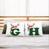 1pc Christmas Hat & Letter Graphic Cushion Cover Without Filler (Color : Multicolor, Size : Small) view 3