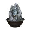 HIHELO Indoor Tabletop Waterfall Fountain Indoor Zen Table Top Water Fountain Waterfall with Rotatable Ball for Table Desk Office Home Bedroom Relaxation 10.6 Inch Desktop Size Meditation Fountain view 1