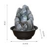 HIHELO Indoor Tabletop Waterfall Fountain Indoor Zen Table Top Water Fountain Waterfall with Rotatable Ball for Table Desk Office Home Bedroom Relaxation 10.6 Inch Desktop Size Meditation Fountain view 2