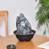 HIHELO Indoor Tabletop Waterfall Fountain Indoor Zen Table Top Water Fountain Waterfall with Rotatable Ball for Table Desk Office Home Bedroom Relaxation 10.6 Inch Desktop Size Meditation Fountain view 4