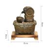 Indoor Tabletop Waterfall Fountain Chinese Ceramic Brave Sculpture Desktop Fountain Indoor Decorative Fountain Desktop Circulating Water Landscape Office Living Room Decoration Meditation Fountain view 2
