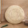Levemolo Round Straw Weave Cushion 11.61 Inch Hand-Woven Yoga Seat Cushion for Meditation Floor Sitting Tatami Windowsill with Breathable Space Cotton Filling view 3