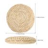 Levemolo Round Straw Weave Cushion 11.61 Inch Hand-Woven Yoga Seat Cushion for Meditation Floor Sitting Tatami Windowsill with Breathable Space Cotton Filling view 4
