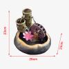 Indoor Tabletop Waterfall Fountain Tabletop Water Fountain, Ceramic Meditation Fountain, Desktop Fountain with Waterwheel, Indoor Waterfall Feature for Home Office Decor Relaxation Meditation Fountain view 2