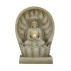 HIHELO Indoor Tabletop Waterfall Fountain Buddha Tranquility Tabletop Water Fountain with LED Lights - Zen Tabletop Water Fountainfor Table Desk Home Office Bedroom Relaxation Meditation Fountain view 1
