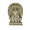 HIHELO Indoor Tabletop Waterfall Fountain Buddha Tranquility Tabletop Water Fountain with LED Lights - Zen Tabletop Water Fountainfor Table Desk Home Office Bedroom Relaxation Meditation Fountain view 3