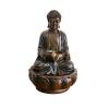 HIHELO Indoor Tabletop Waterfall Fountain Indoor/Outdoor Buddha Tabletop Water Fountain Sitting Buddha Zen Water Fountain - Zen Tabletop Water Fountain for Home Office Decor Meditation Fountain view 3