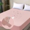 Waterproof Mattress Protector Queen, Fitted Sheet Style Breathable Mattress Cover with Deep Pocket Fits Up to 18'', Noiseless Bed Cover for Kids Adults Pets, Machine Washable (Pink, 60'' X 80'') view 1