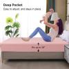 Waterproof Mattress Protector Queen, Fitted Sheet Style Breathable Mattress Cover with Deep Pocket Fits Up to 18'', Noiseless Bed Cover for Kids Adults Pets, Machine Washable (Pink, 60'' X 80'') view 4