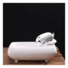 HIHELO Indoor Tabletop Waterfall Fountain White Ceramic Tabletop Fountain Rectangular Ceramic Basin Indoor Fountain Water Fountain for Office Home Decoration Meditation Fountain view 1