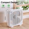 shinic 10" Tabletop Box Fan for Bedroom, 2 Speeds, Quiet Table Fan with Strong Airflow, Energy Efficient Small Box Fan, Portable Kitchen Exhaust Fan for Bedroom Bathroom Office Dorm Workshop, Black view 2