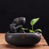 Indoor Tabletop Waterfall Fountain 2 Step Ceramic Waterfall Indoor Fountain Tabletop Water Fountain Zen Tabletop Fountain for Office Home Indoor Decoration 7.0 Inch Tall Fountain (Black) Meditation Fo view 3