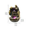 HIHELO Indoor Tabletop Waterfall Fountain Indoor Relaxation Tabletop Fountain Creative Decoration in Living Room Mermaid Water Fountain Zen Meditation Indoor Desktop Office Decor Meditation Fountain view 2