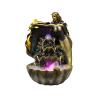 HIHELO Indoor Tabletop Waterfall Fountain Indoor Relaxation Tabletop Fountain Creative Decoration in Living Room Mermaid Water Fountain Zen Meditation Indoor Desktop Office Decor Meditation Fountain view 3