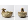 HIHELO Indoor Tabletop Waterfall Fountain Indoor Tabletop Water Fountain - Desktop Ceramic Flowing Water Fountain Home Living Room Lucky Small Fountain Desktop Office Decor Meditation Fountain view 4