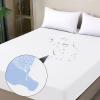 Waterproof Mattress Protector Queen, Fitted Sheet Style Breathable Mattress Cover with Deep Pocket Fits Up to 18'', Noiseless Bed Cover for Kids Adults Pets, Machine Washable (White, 60'' X 80'') view 1