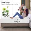 Waterproof Mattress Protector Queen, Fitted Sheet Style Breathable Mattress Cover with Deep Pocket Fits Up to 18'', Noiseless Bed Cover for Kids Adults Pets, Machine Washable (White, 60'' X 80'') view 4