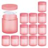 Hoa Kinh 4oz Glass Jars with Lids, 12 Pack Frosted Pink Small Cosmetic jar view 1