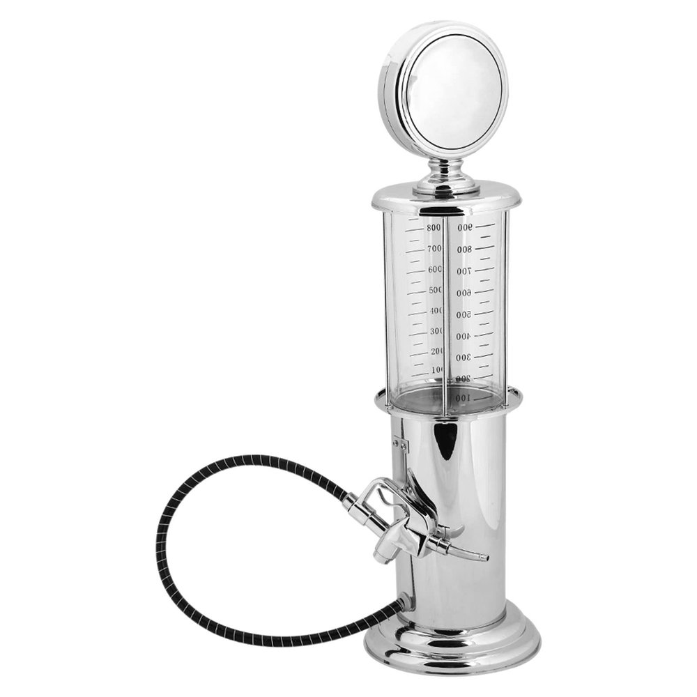 1000cc Pump Liquor Dispenser for Home Bar, Gas Pump Whiskey Decanter Single Gun Liquor Decanter for Man Cave Decor, Beverage Dispenser